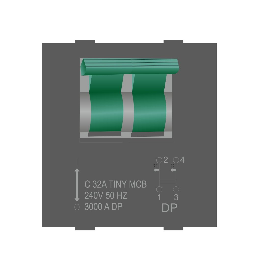 6 Amp - 32 Amp. D.P. MCB